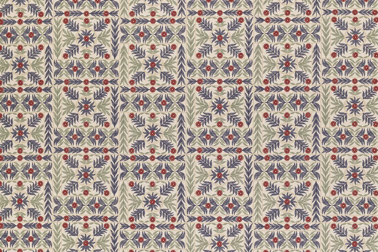 MUGHAL GARDEN INDIGO COCHINEAL 