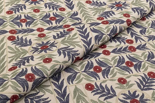 MUGHAL GARDEN INDIGO COCHINEAL 